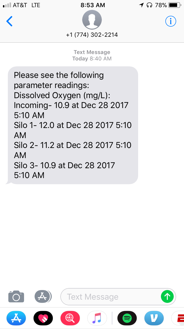 Real time aquaculture environmental data