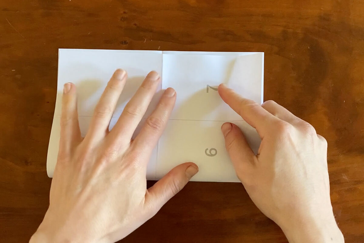 library books quarantine Fold the paper in half so that the two shortest edges meet. Carefully align those edges and crease your fold.