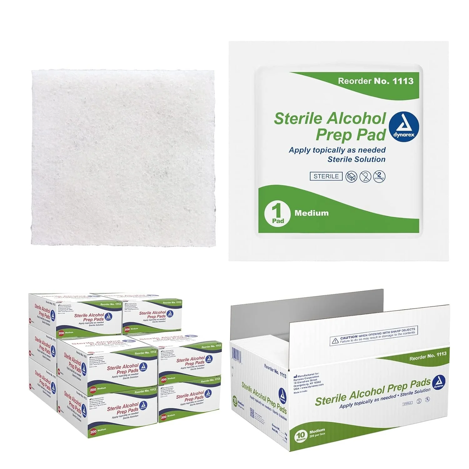 200-Pack Medium Alcohol Prep Pads - Sterile, Antiseptic Wipes, FDA Approved, Expires 12/31/2026