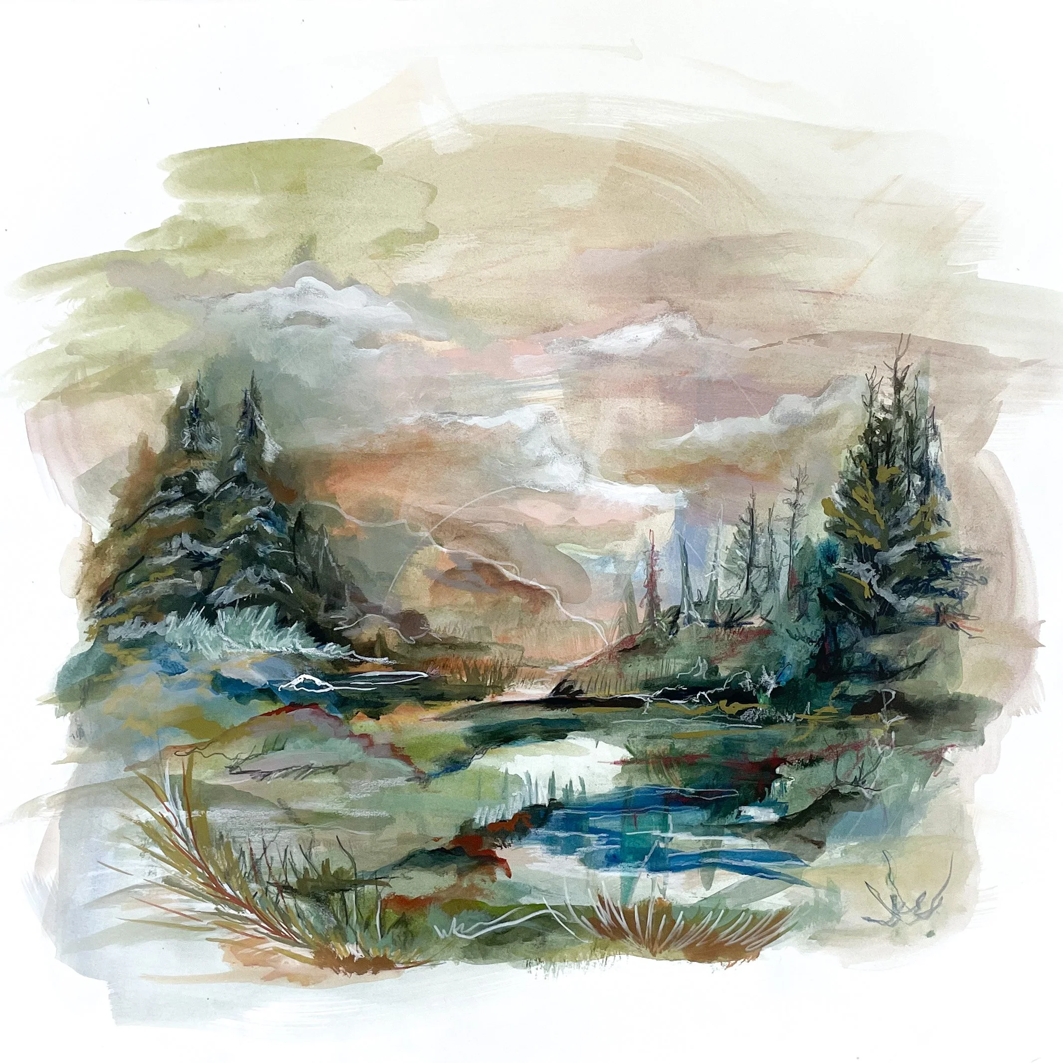 Home Among the Trees |  22x 24