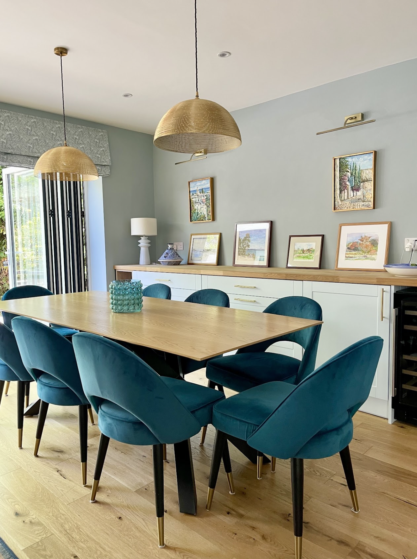 Statement Kitchen Pendant lighting for Winnersh project by Holly Scott Interior Design Berkshire