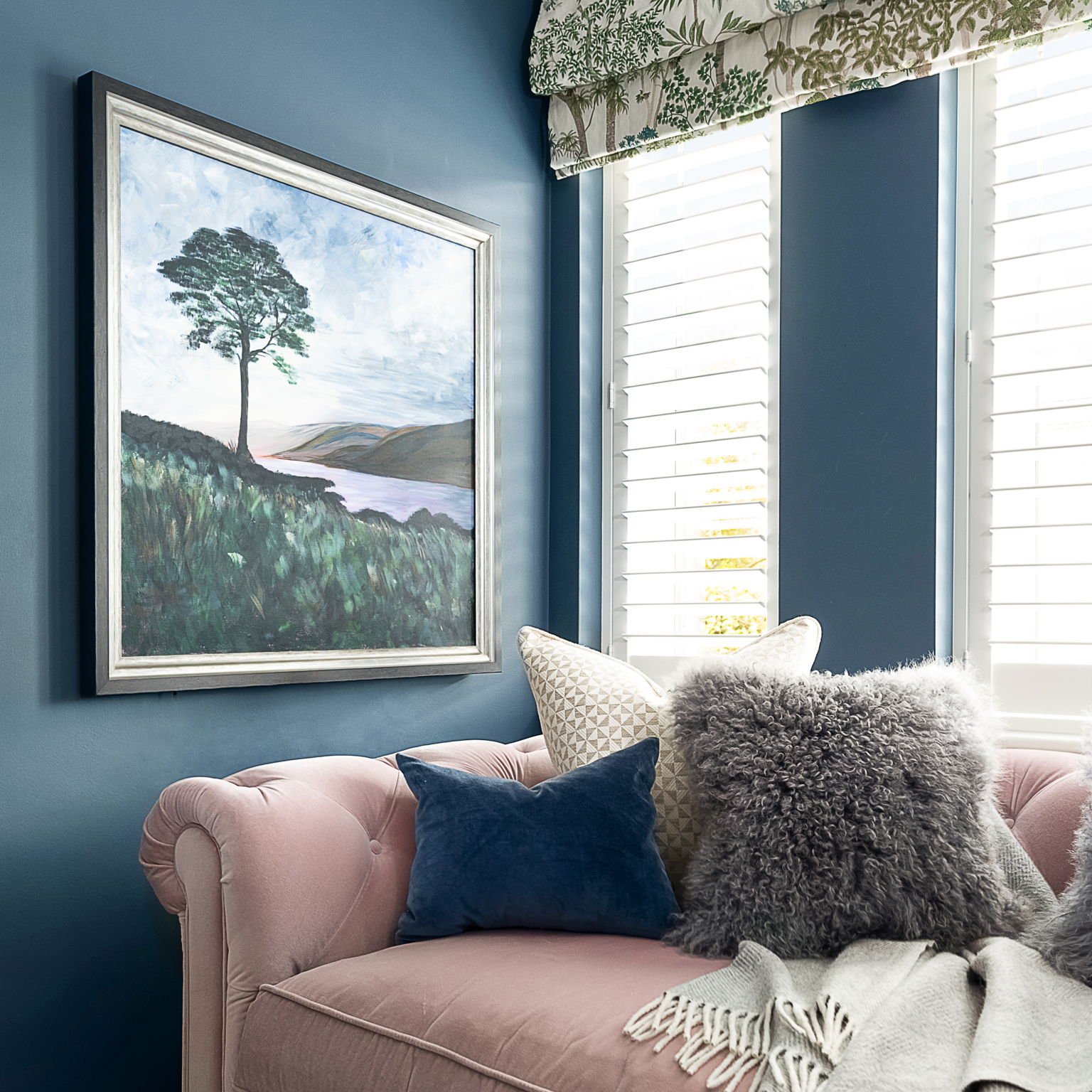 Elegant living room interior design Oxfordshire Holly Scott