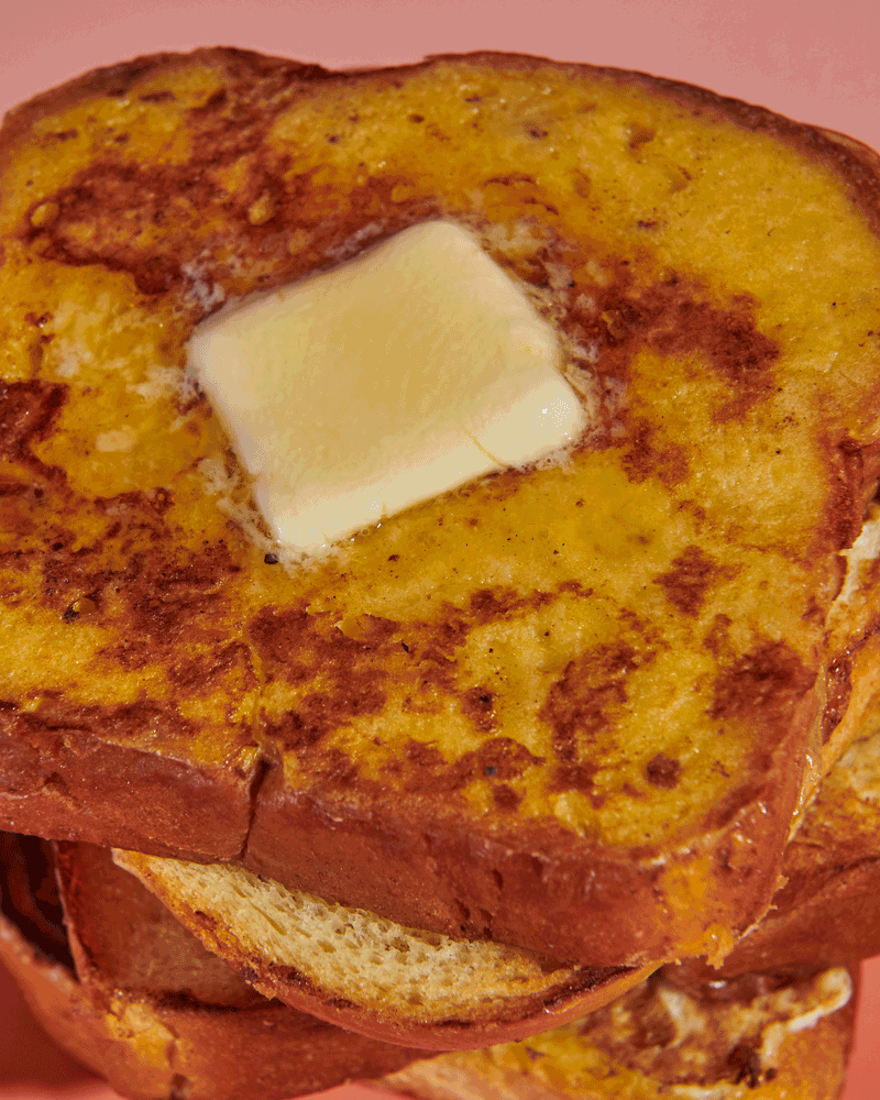 French toast stop motion gif