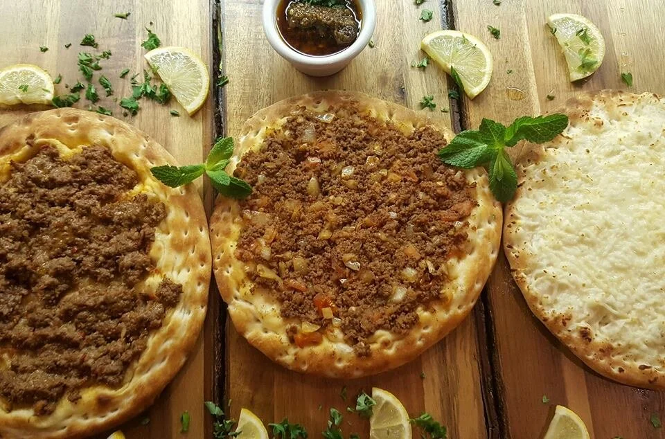 Sajaa, Meat, and Cheese Manaeesh