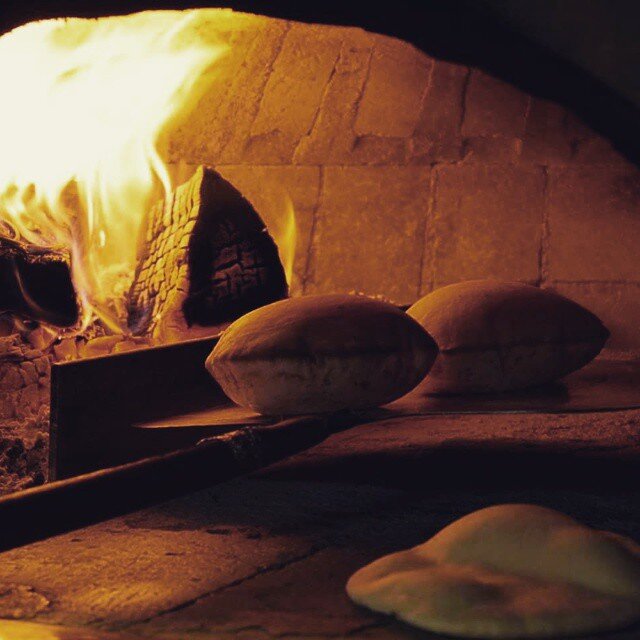 Pita Bread in our Wood-Stone Oven