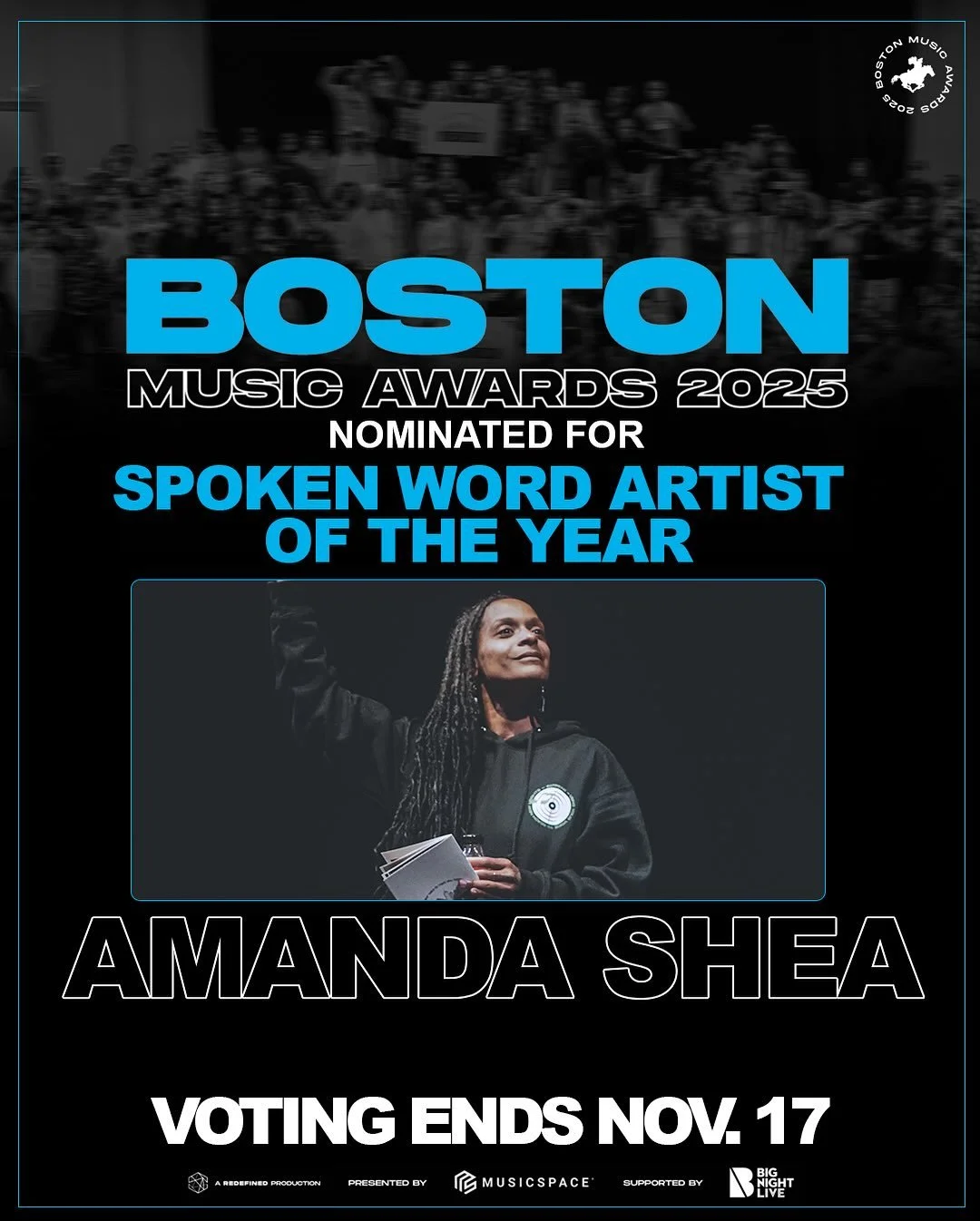 Crowned year after year &mdash; and still setting the standard! 👑🔥
Amanda Shea continues to move hearts, minds, and the culture through her words and purpose. 🎤💫
We&rsquo;re so proud of you, Amanda! Let&rsquo;s keep the streak going &mdash; vote 