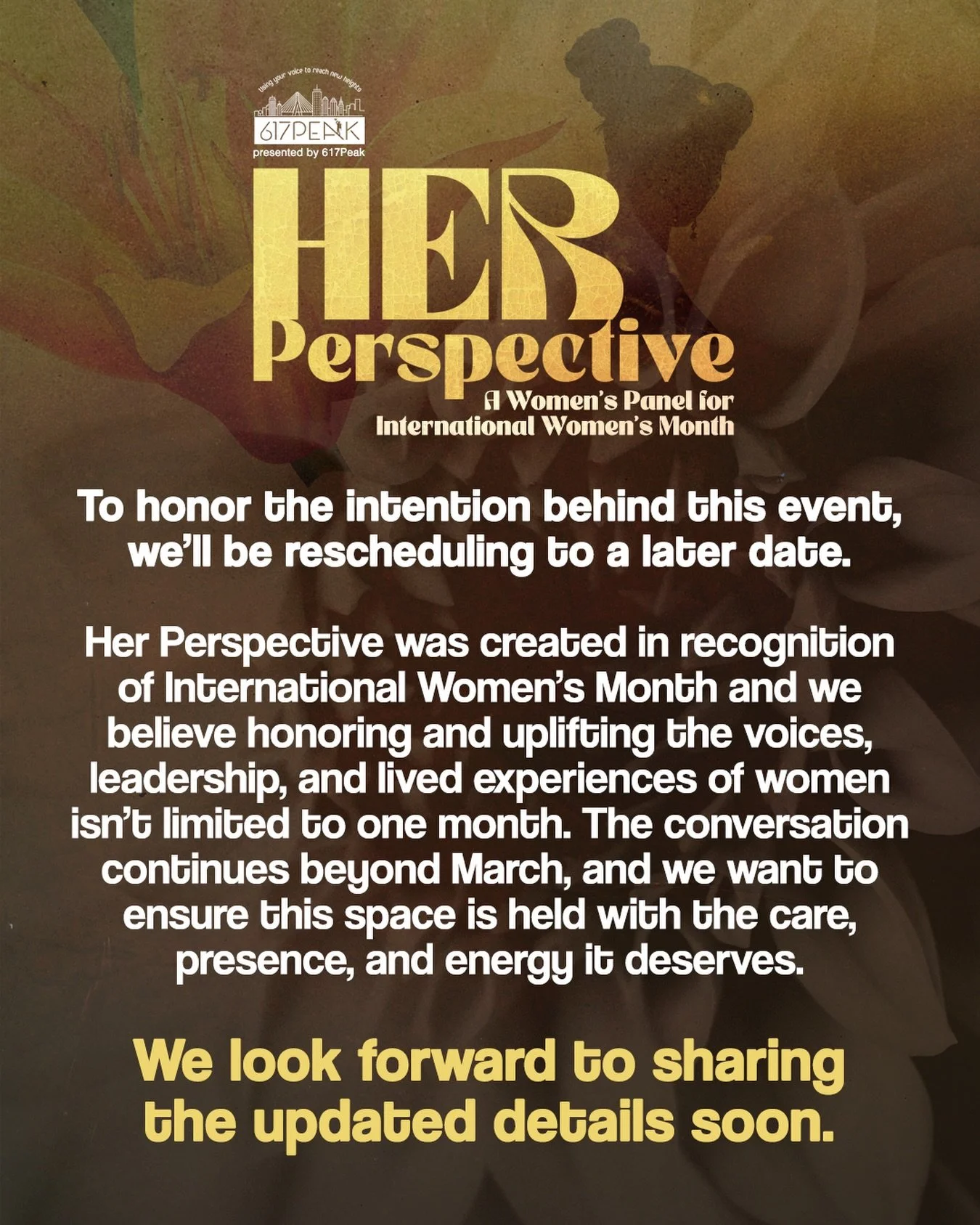 Let&rsquo;s pause, pivot, and in due time&hellip;we&rsquo;ll reach our Peak.

See you all soon.