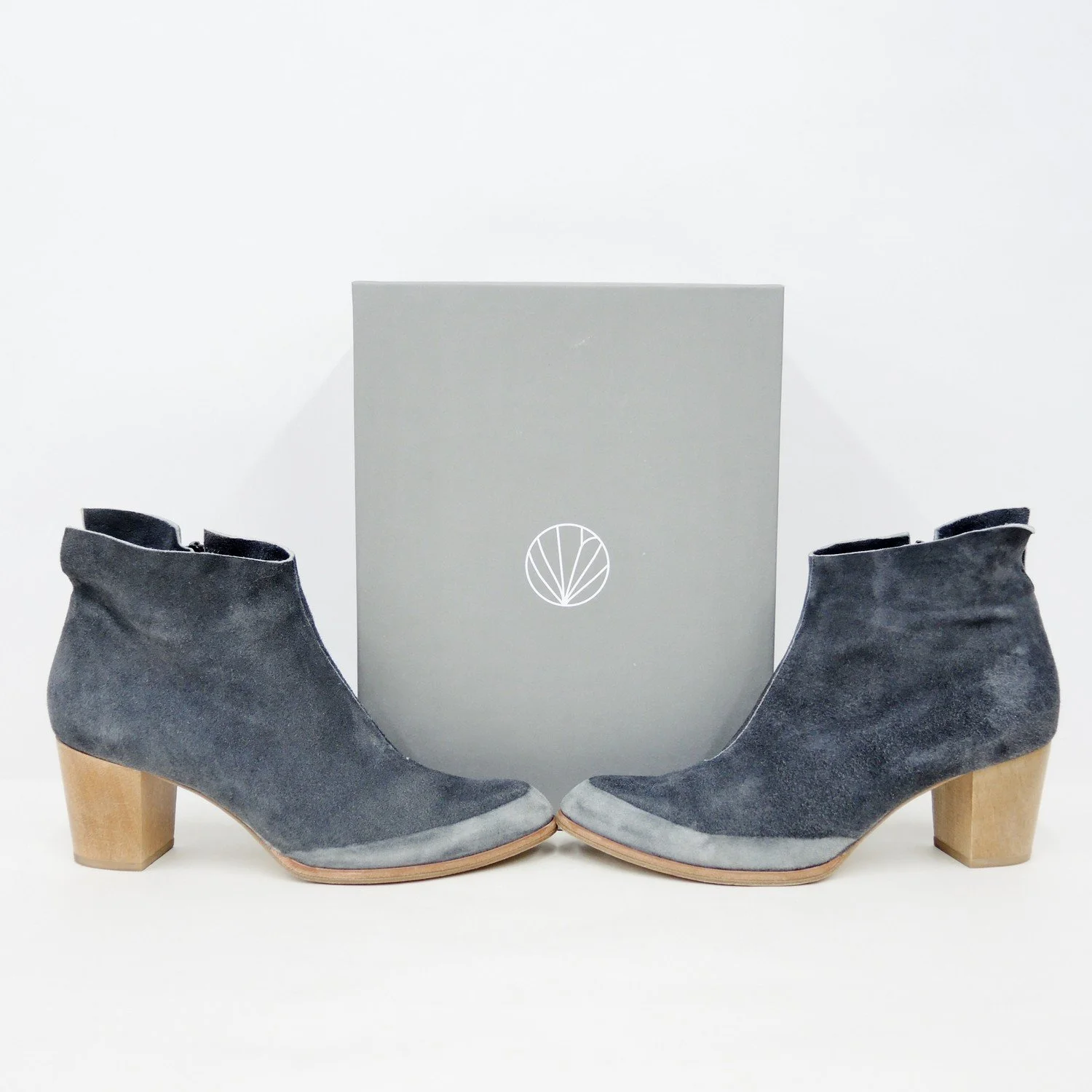 dusty blue booties