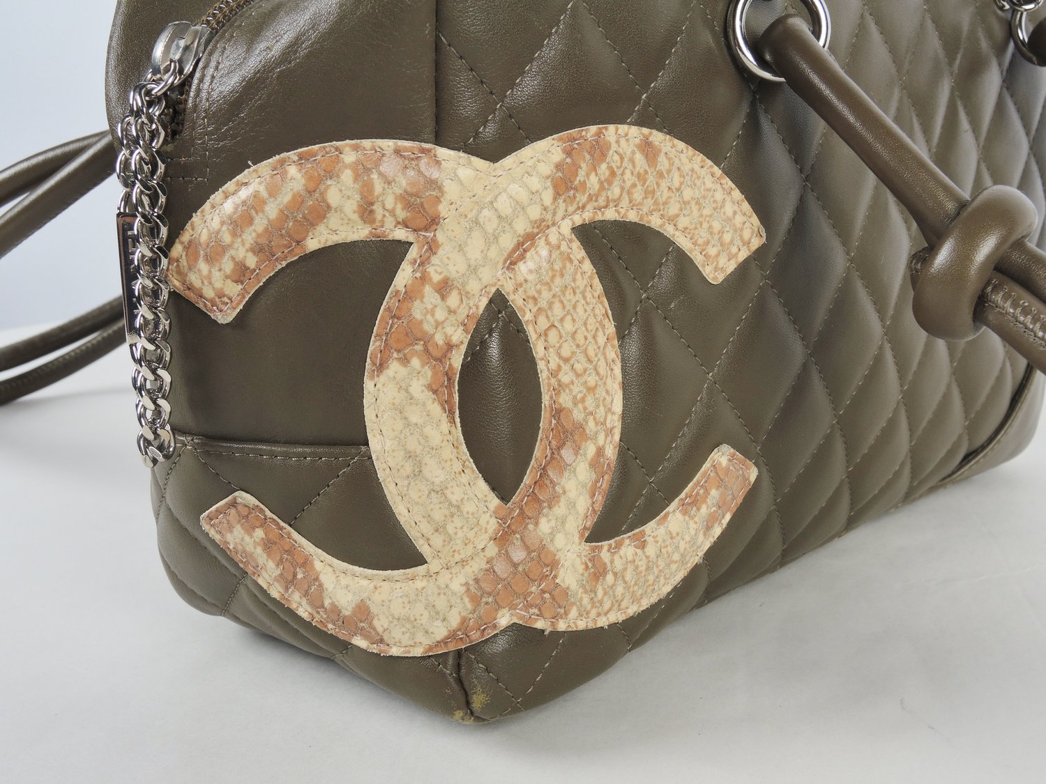 Chanel Black Quilted Leather Cambon Ligne Bowler Bag Chanel