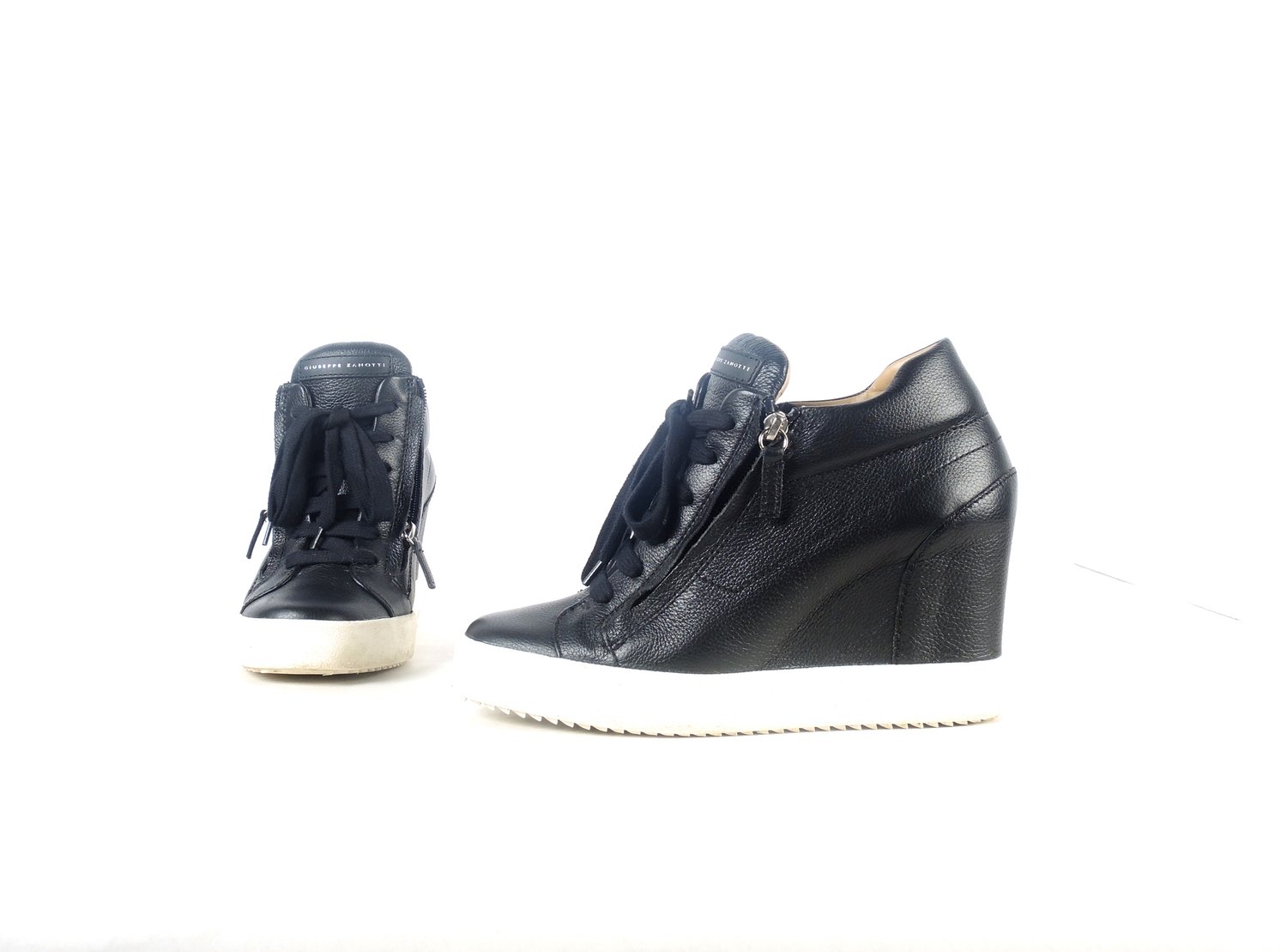 GIUSEPPE Black Wedge Sneaker (10) — Seams to Fit Consignment