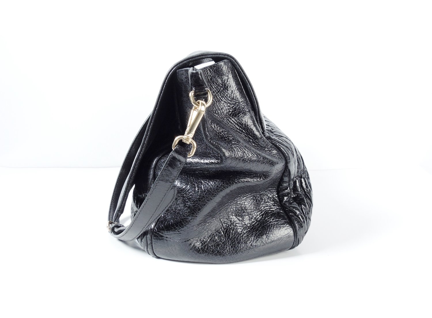 MIU MIU Black Flap Shoulder Bag — Seams to Fit Women's
