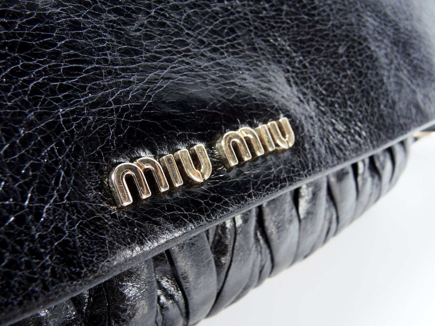 MIU MIU Black Flap Shoulder Bag — Seams to Fit Women's Consignment