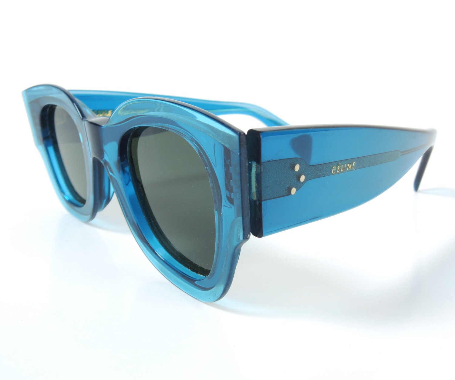 Celine Transparent Blue Edge CL41468/S Sunglasses For Sale at 1stDibs