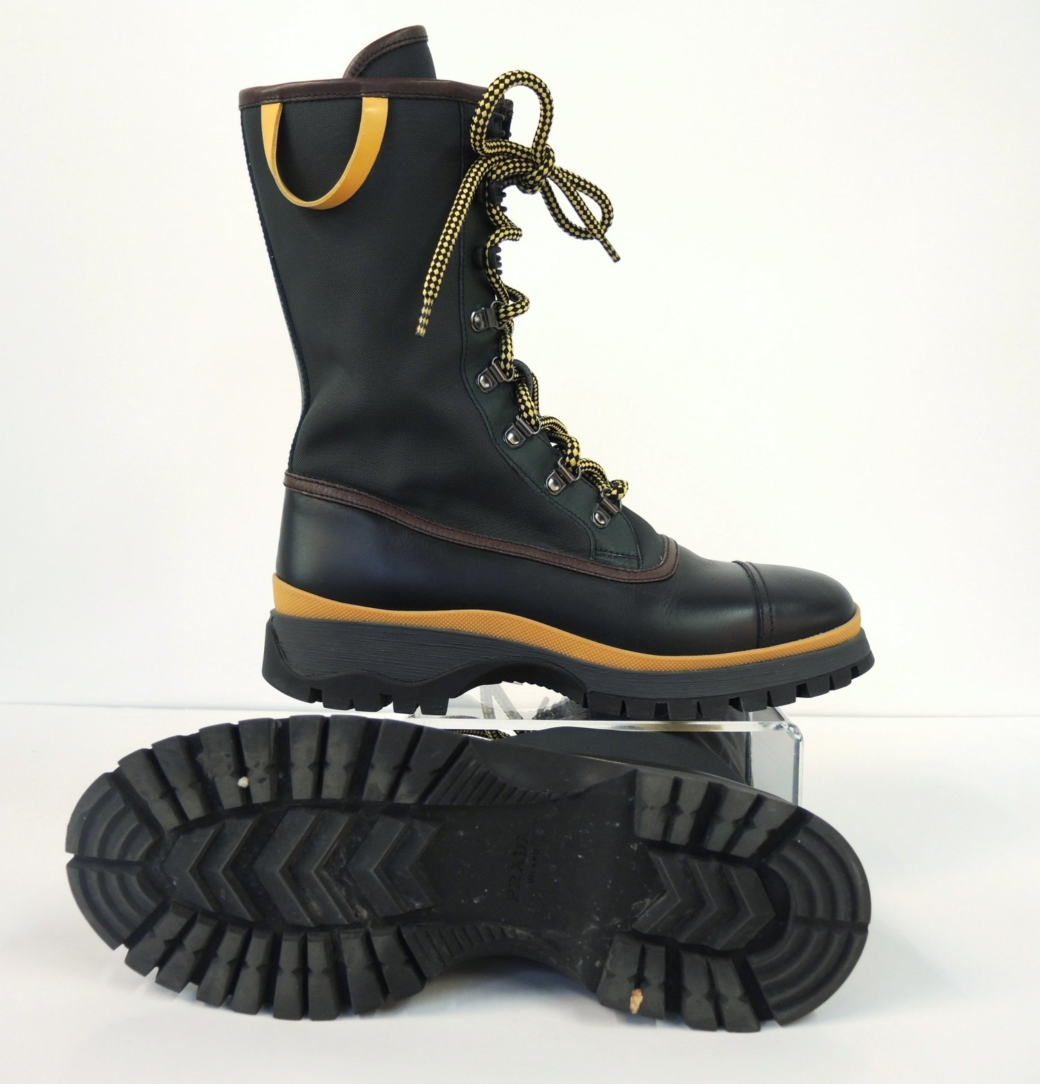 Prada boots  Boots, Hiking boots, Winter boot