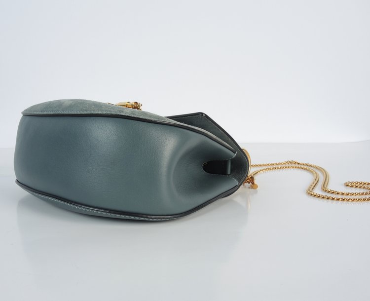 GUCCI Eggplant Suede Vintage Shoulder Bag — Seams to Fit Women's