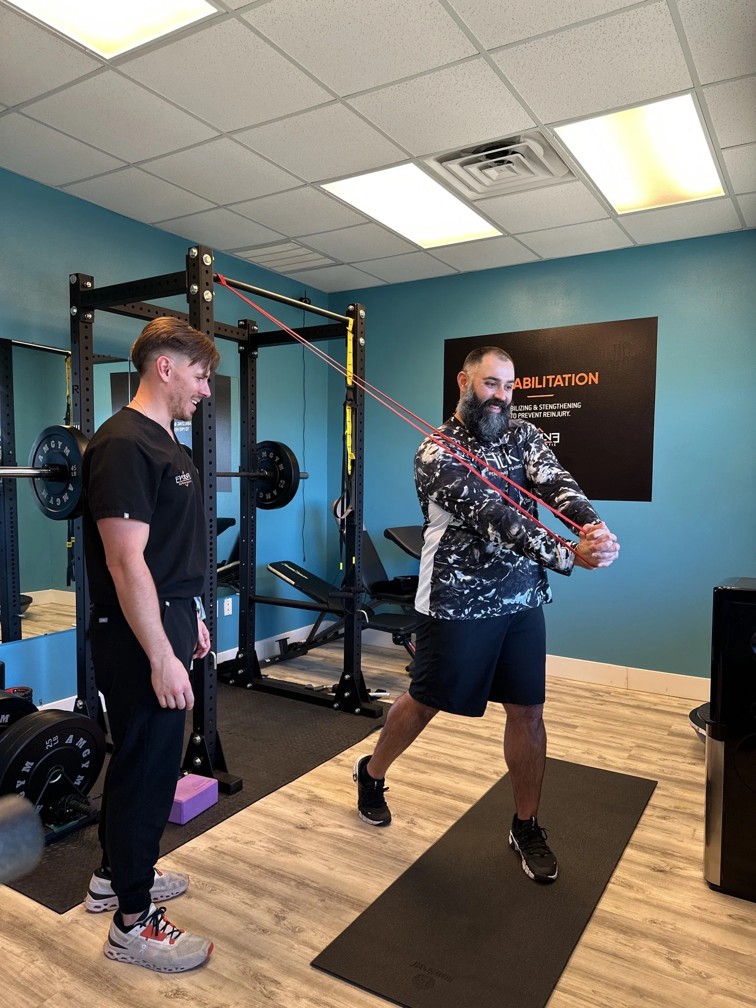 Rehabilitation exercises for spinal stability at Evolve Chiropractic in Dripping Springs