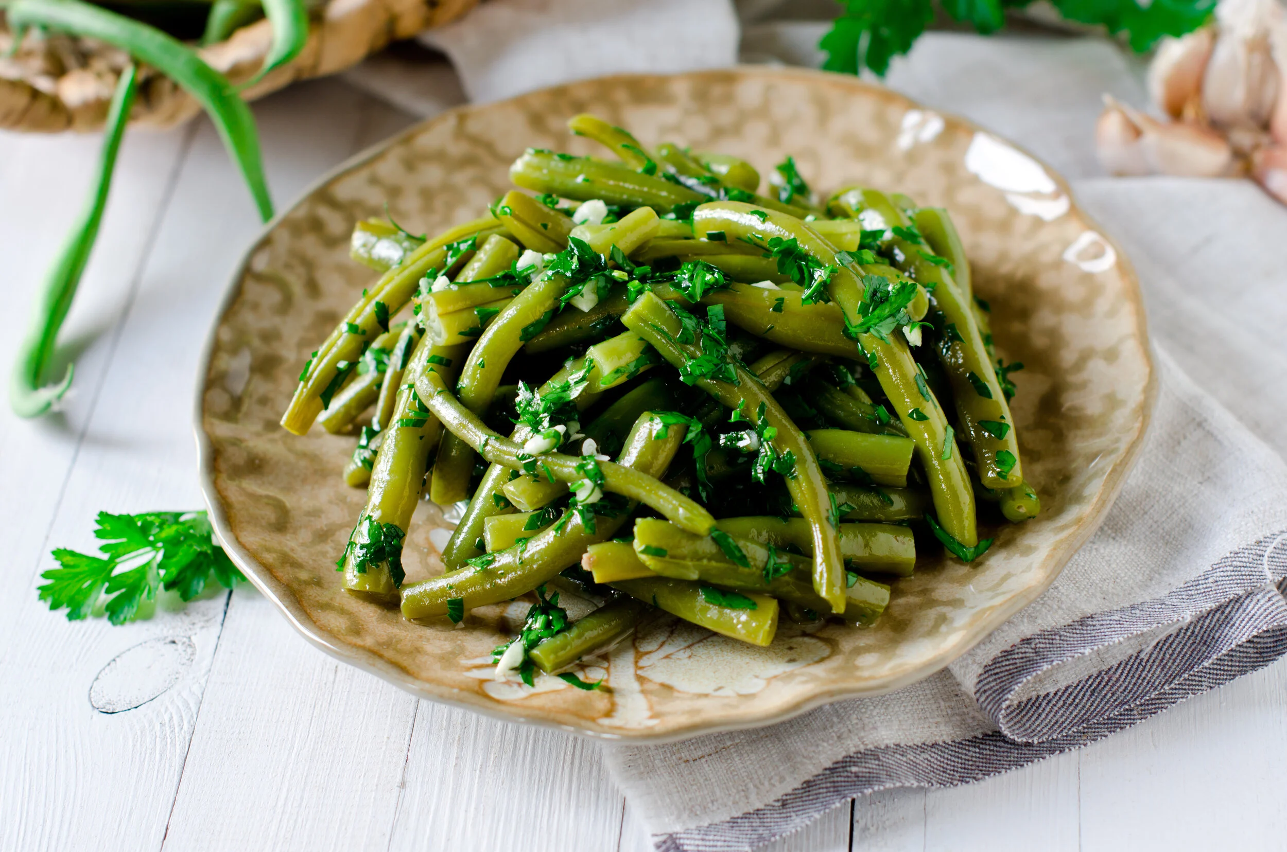 Garlic green beans 