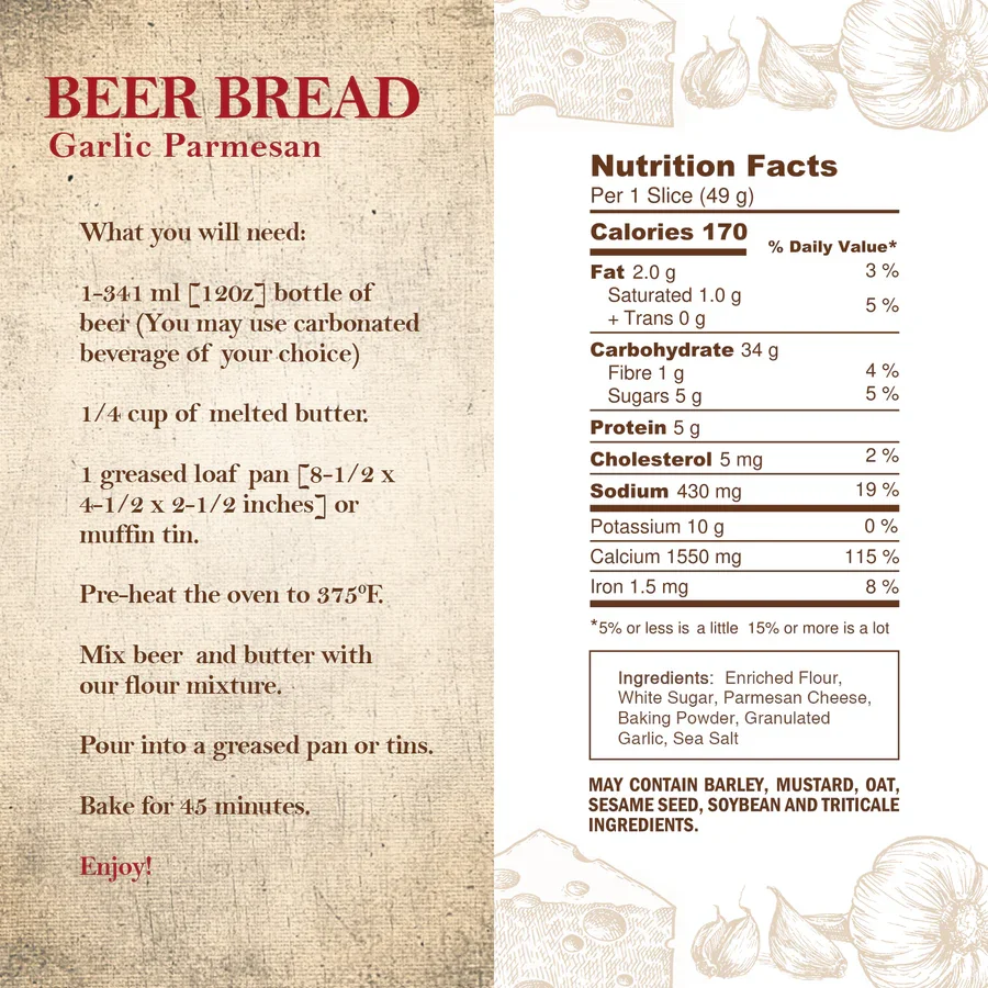 Arva Mills Beer Bread Garlic Parmesan.webp