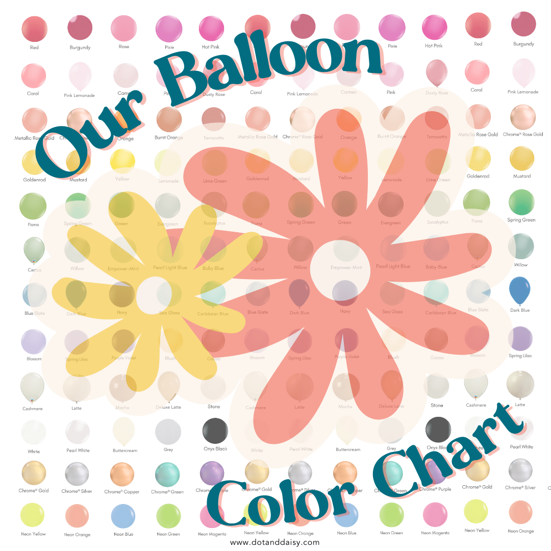 Our Balloon Color Chart: Simplify Balloon Decor