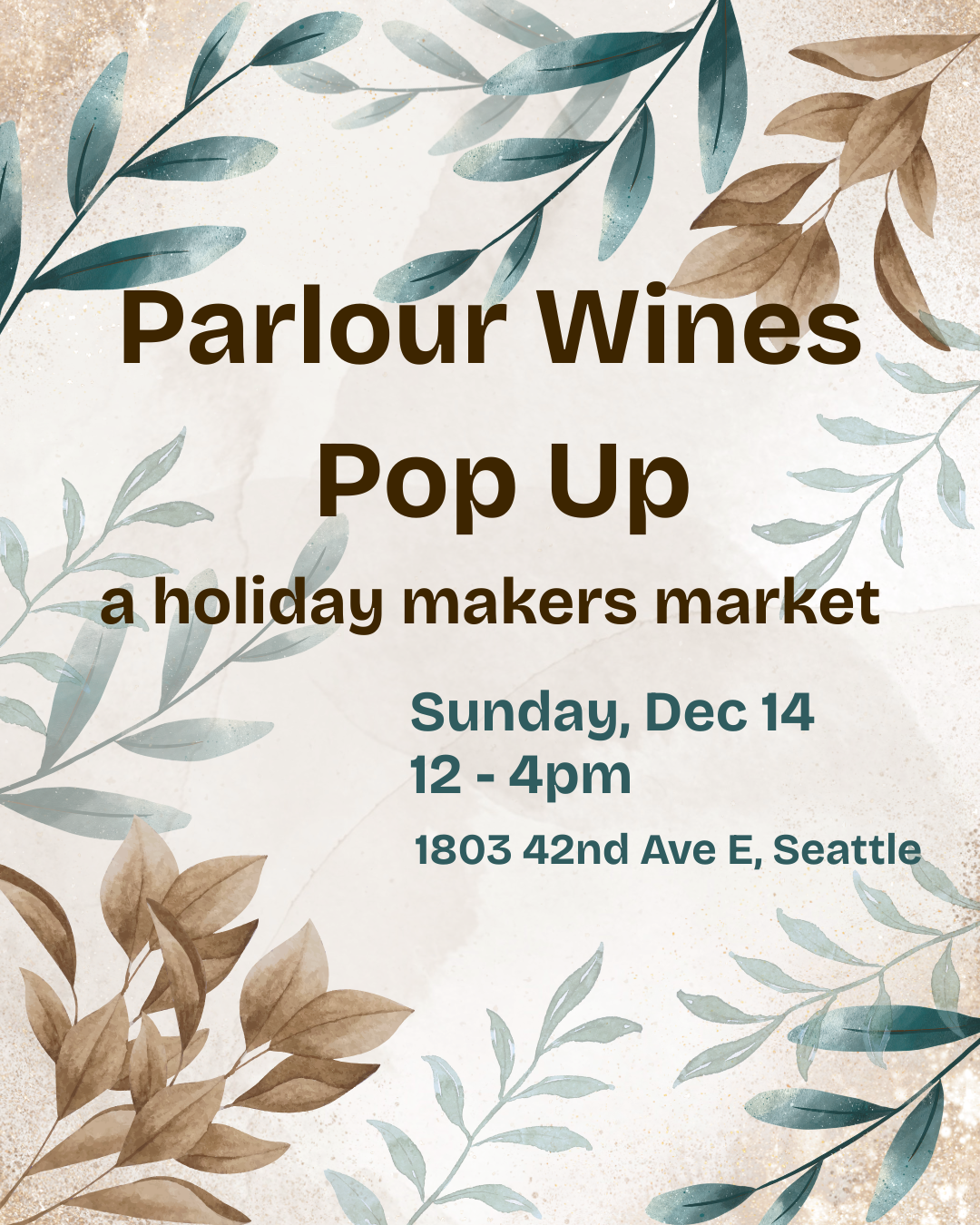Parlour Wines Pop Up