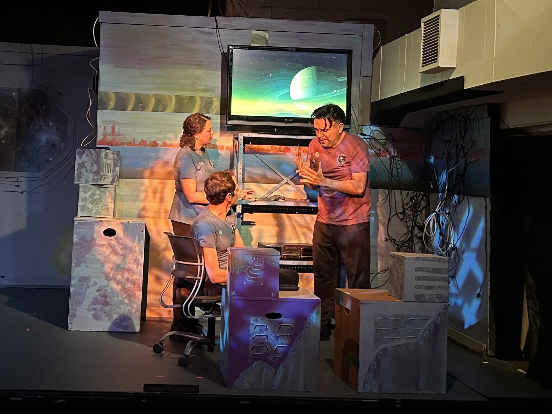 Secondhand Rose Players' Production (Pictured: Ashley Croft, Russ Schwartz & Maurizio Dominguez) 2025
