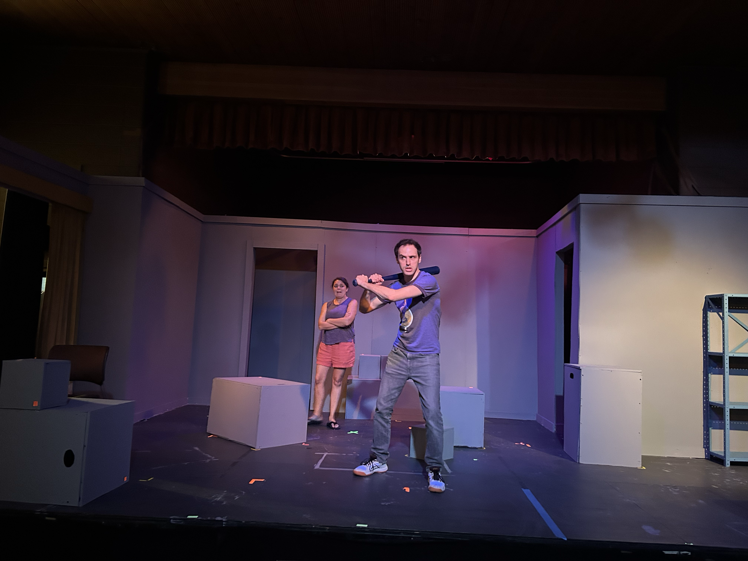 Production rehearsal picture (Pictured: Russ Schwartz & Ashley Croft) 2025