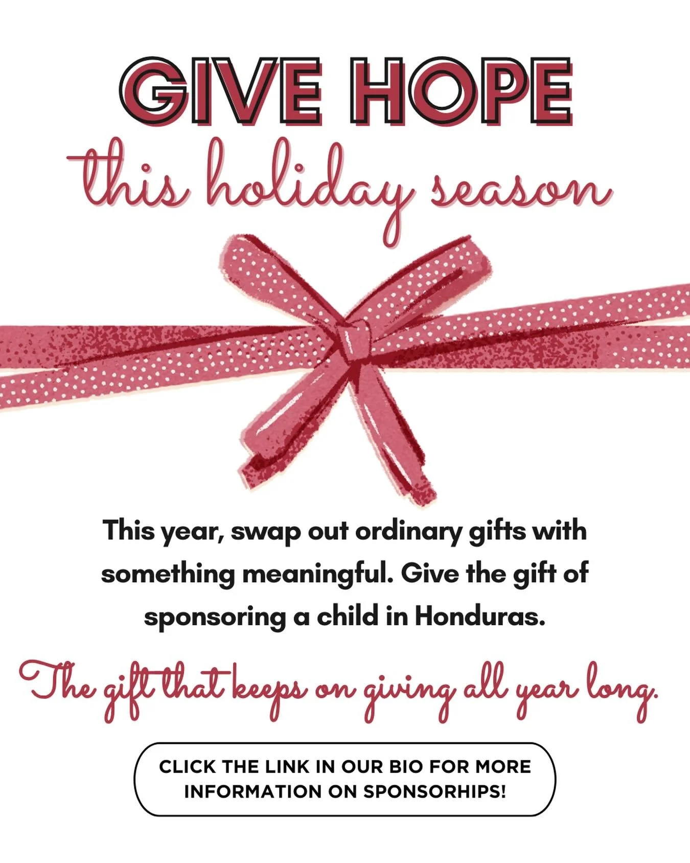 ✨🎄Happy Giving Tuesday! This year, we want to remind you that you can gift a child sponsorship to someone special and share joy that lasts far beyond the holiday season! Click the link in our bio to learn more about sponsorships and make someone&rsq