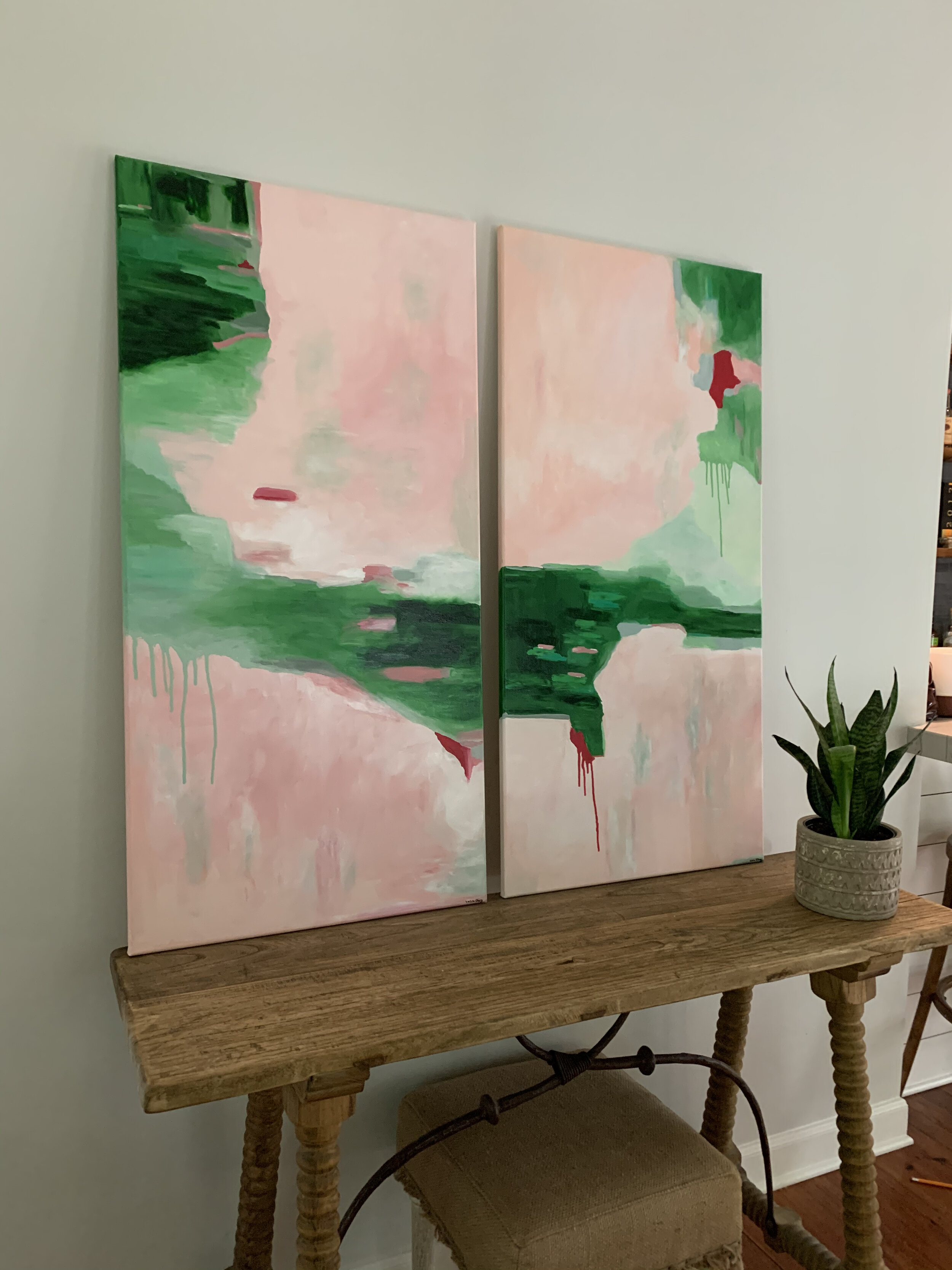 Pink Pairing - 24 x 48