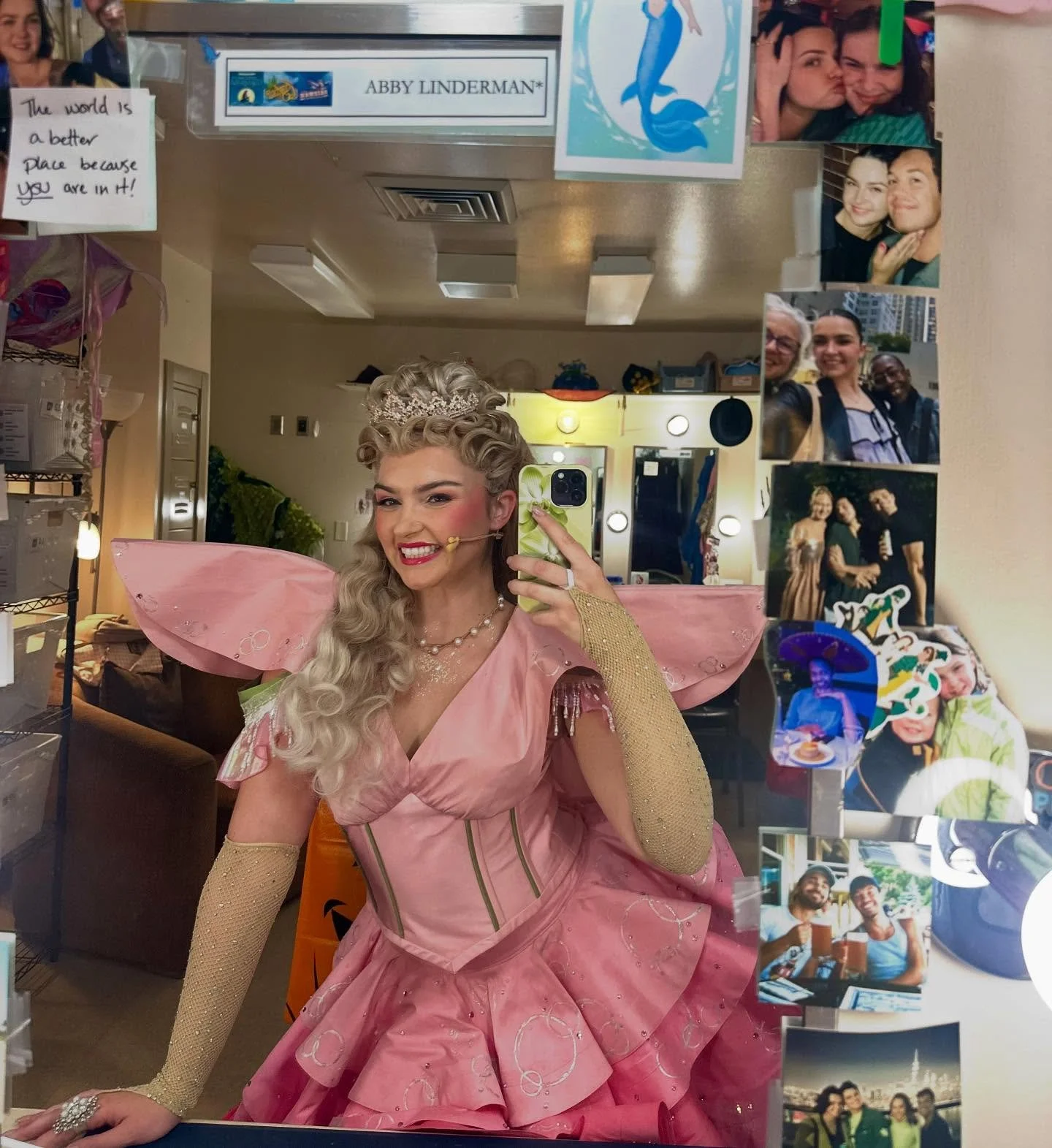 Bubbled up last night for my Aunt Em/Glinda in Wizard of Oz @tuacahn.amp 🫧💗 I had no fun at all and clearly felt very ugly in the drag!!! Jk this might be the most gorgeous thing I&rsquo;ve ever put on! Costume @rjmoller Wig @wigginoutbz @beyoutifu