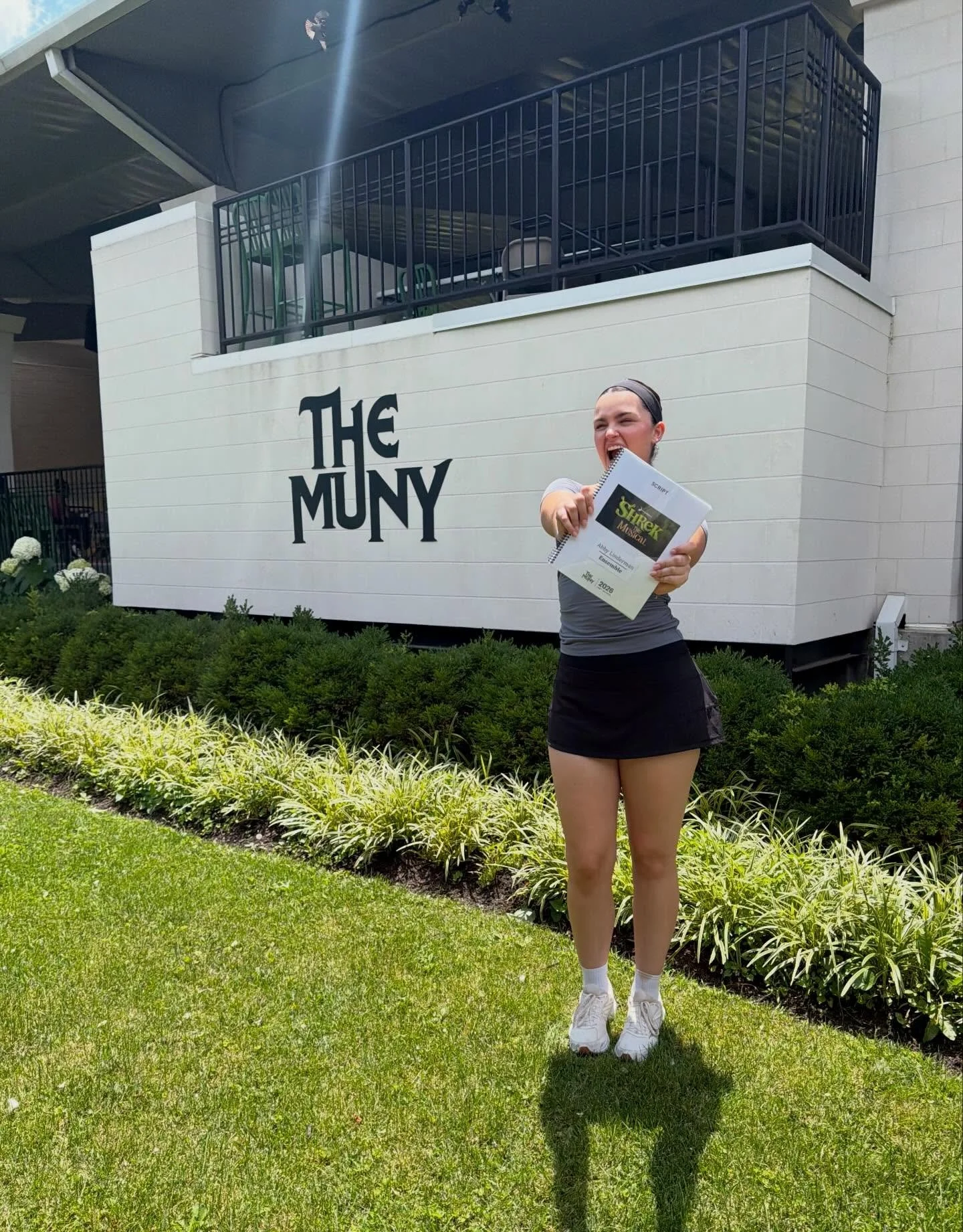 I can hardly describe how geeked I am to be here @themuny doing Shrek with this magical company. A dream AT LEAST a decade in the making. And for the record- if at first you don&rsquo;t succeed, try try again!!!