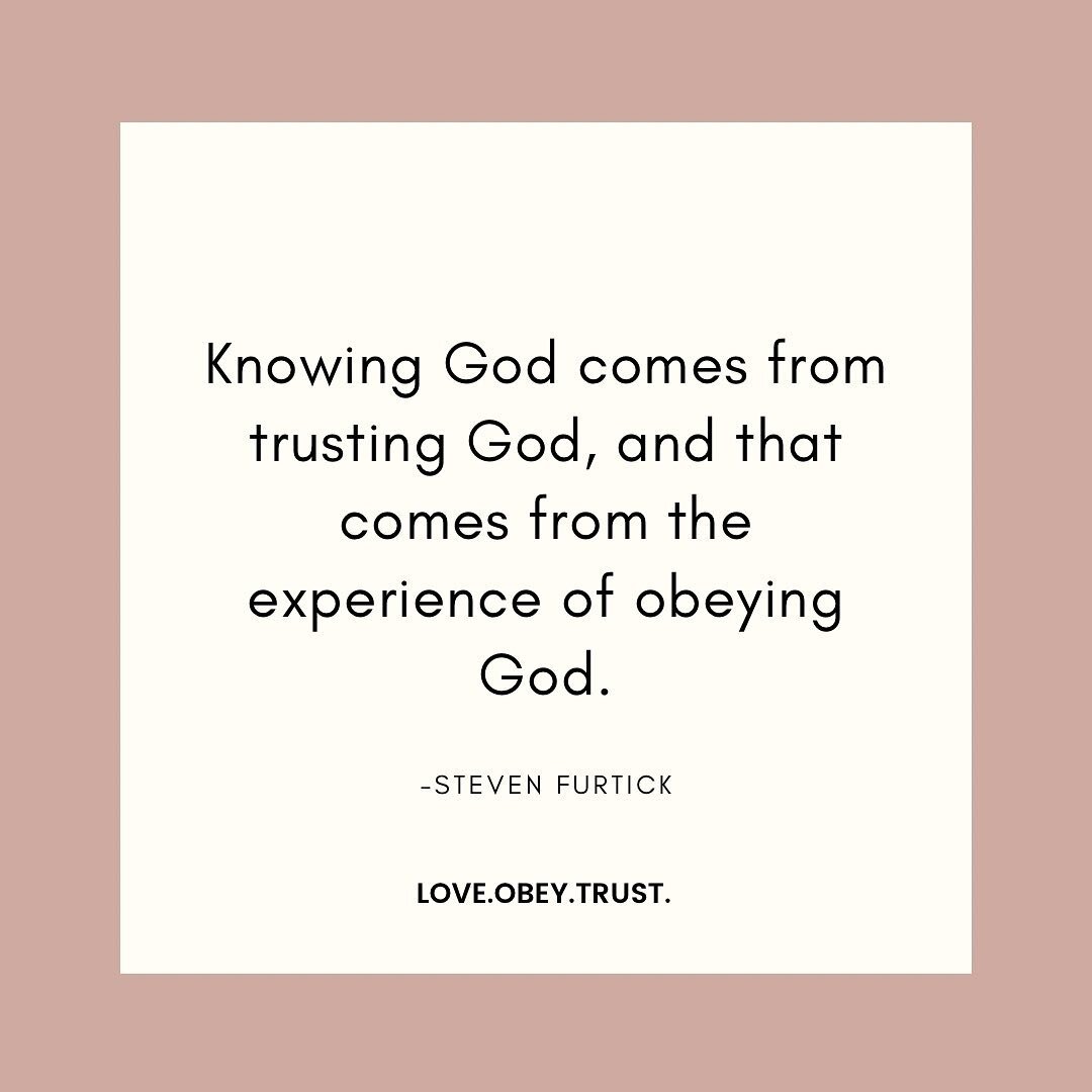 He&rsquo;s Our Father and cares for us so much. He knows what we stand in need of. Trusting and obeying Him brings indescribable peace, and guidance. #loveobeytrust
