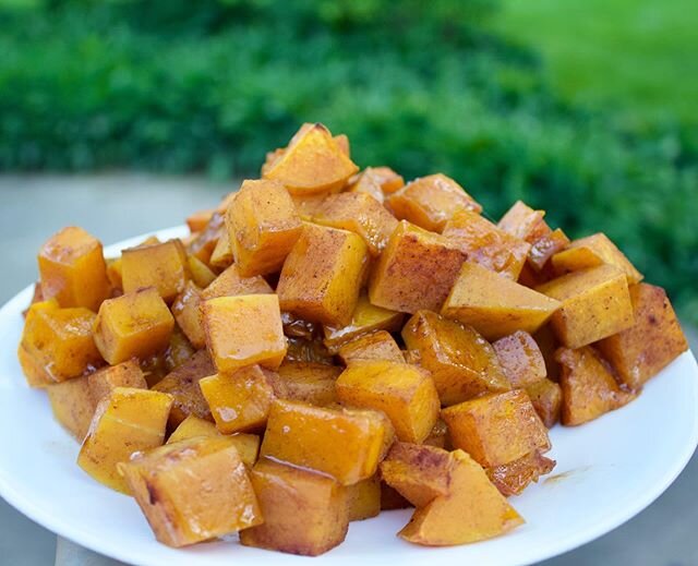 Another day, another squash...
On this post of #squashgoals we have the beautiful butternut being featured!
I love cutting up and roasting these little gems with a little maple syrup &amp; cinnamon! 
Such a satisfying side dish packed with loads of n