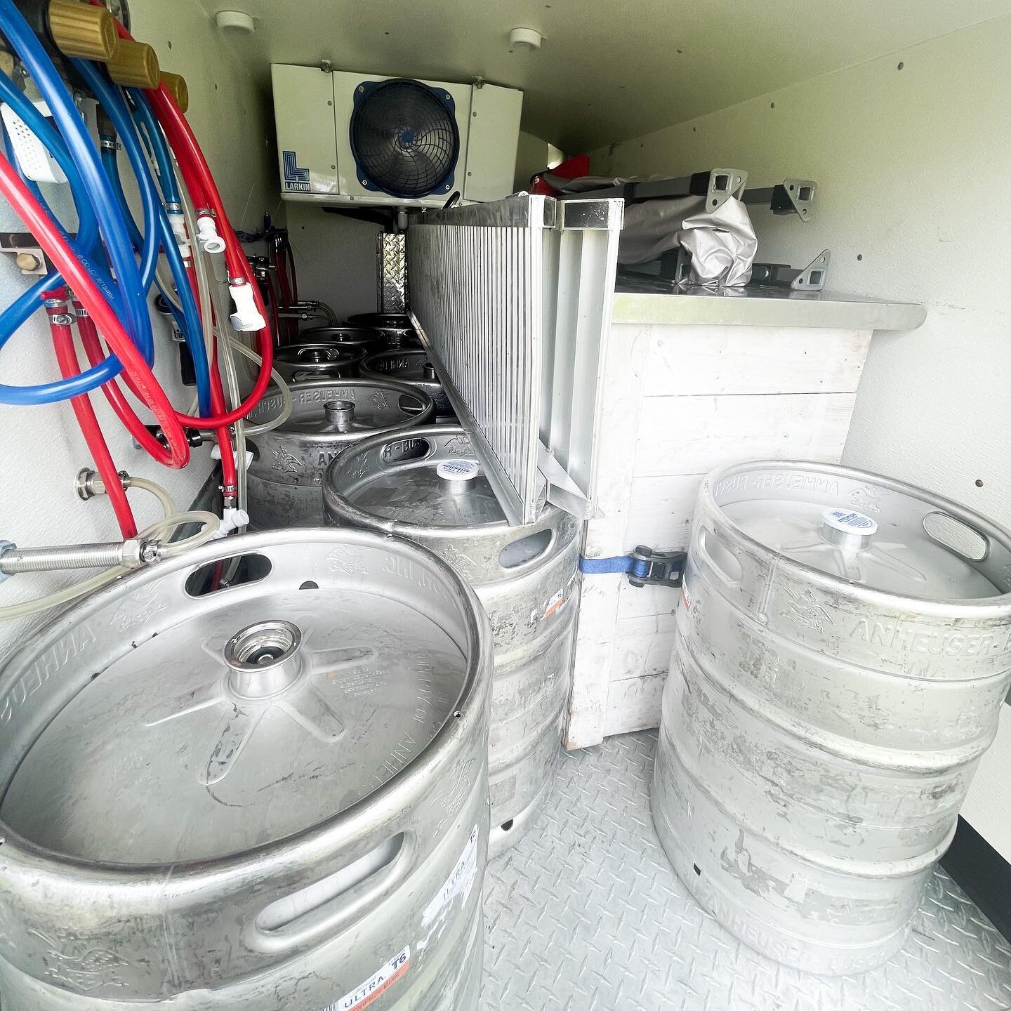 FAQ➡️HOW MANY KEGS CAN THE TAP-TRAILER HOLD? 

Pictured below is a total of 9️⃣ kegs! Various sizes with a total of approximately 1️⃣,2️⃣0️⃣9️⃣ 12oz beers!!😱

That&rsquo;s enough beer to serve 302 guests for a 4-hour event🍻

&ldquo;Acadiana&rsquo;s