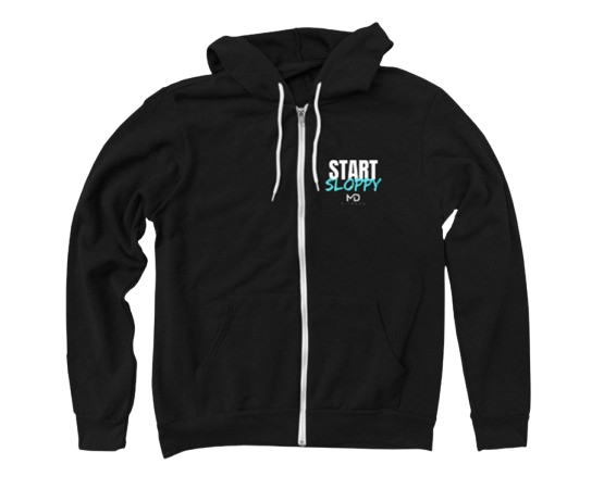 Start Sloppy - zip hoodie