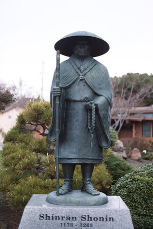 Shinran Shonin / Photography by Marissa Wong / December, 2019 / Shinran Shonin Statue at Mountain View Buddhist Temple.