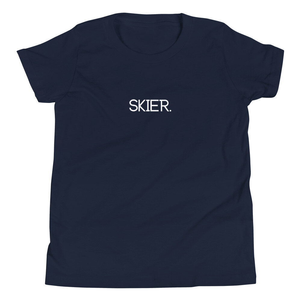 Skier | Youth Short Sleeve T-Shirt | Navy