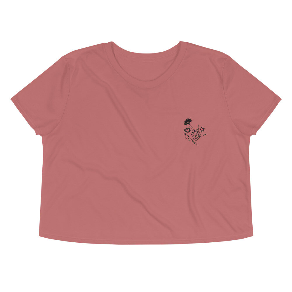 Montana Wildflower | Flowy Crop Top | Mauve