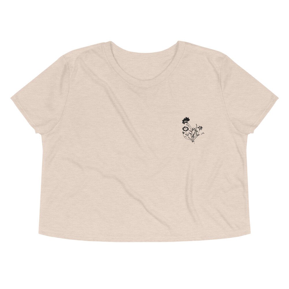 Montana Wildflower | Flowy Crop Top | Heather Dust