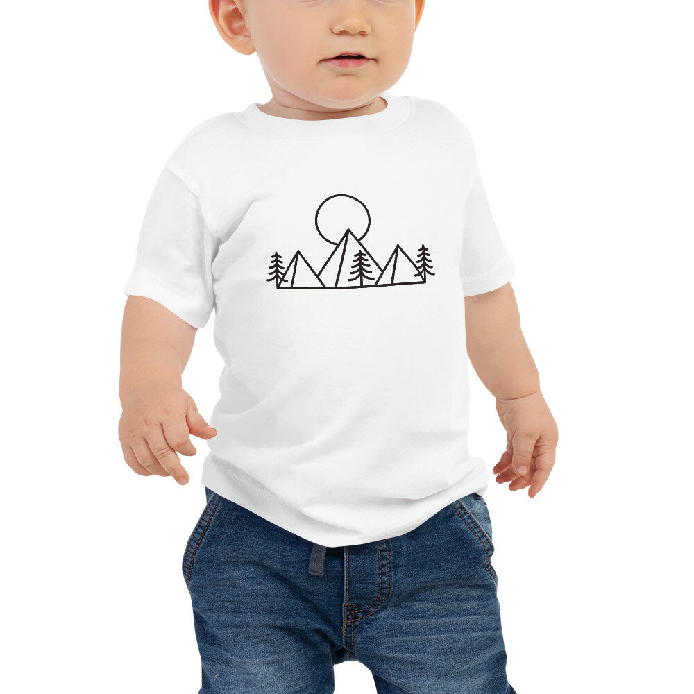 Minimalist Mountain | Infant Short Sleeve T-Shirt (White)