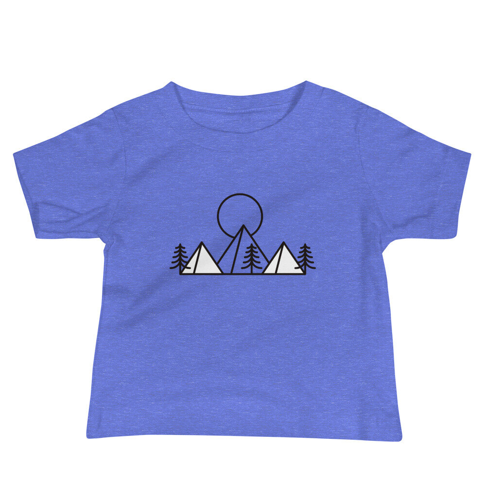 Minimalist Mountain | Infant Short Sleeve T-Shirt (Columbia Blue)
