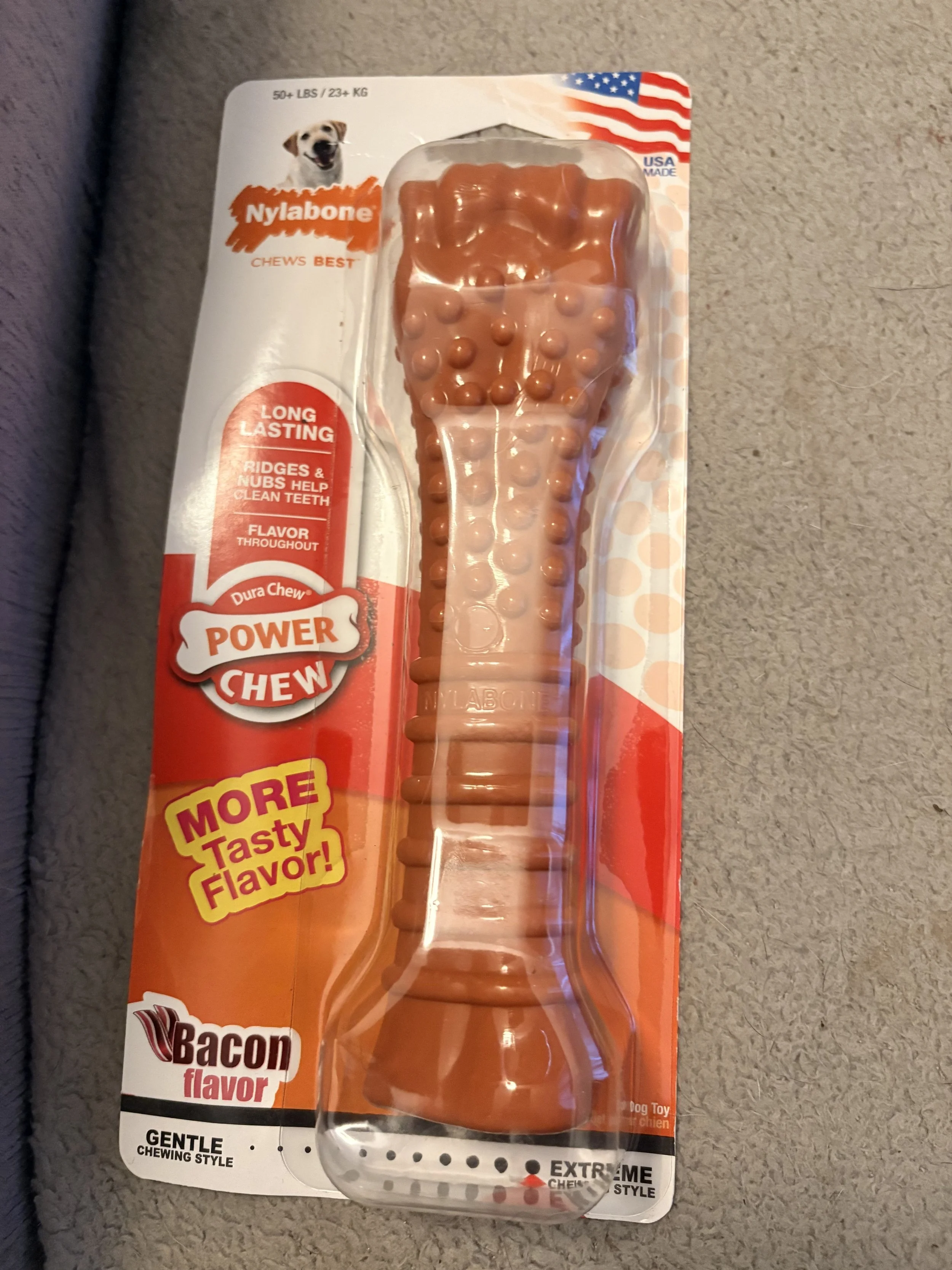 Nylabone Power Chew Large Bacon Flavor Bone