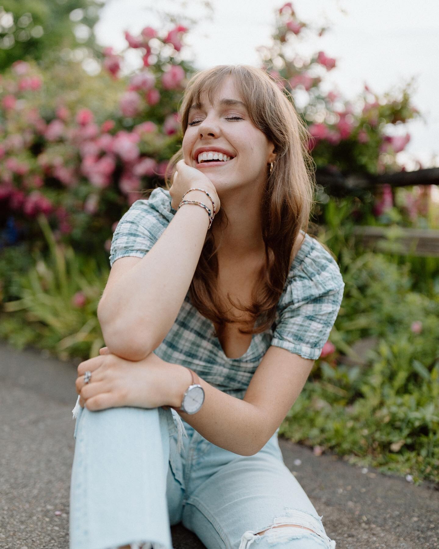 Some recent work of mine &mdash; Senior photos for my sister, Sandy. Giving me all the Daisy Jones vibes with her killer bangs. 🪩 It&rsquo;s so fun to see her with the same haircut I had when I was a senior!