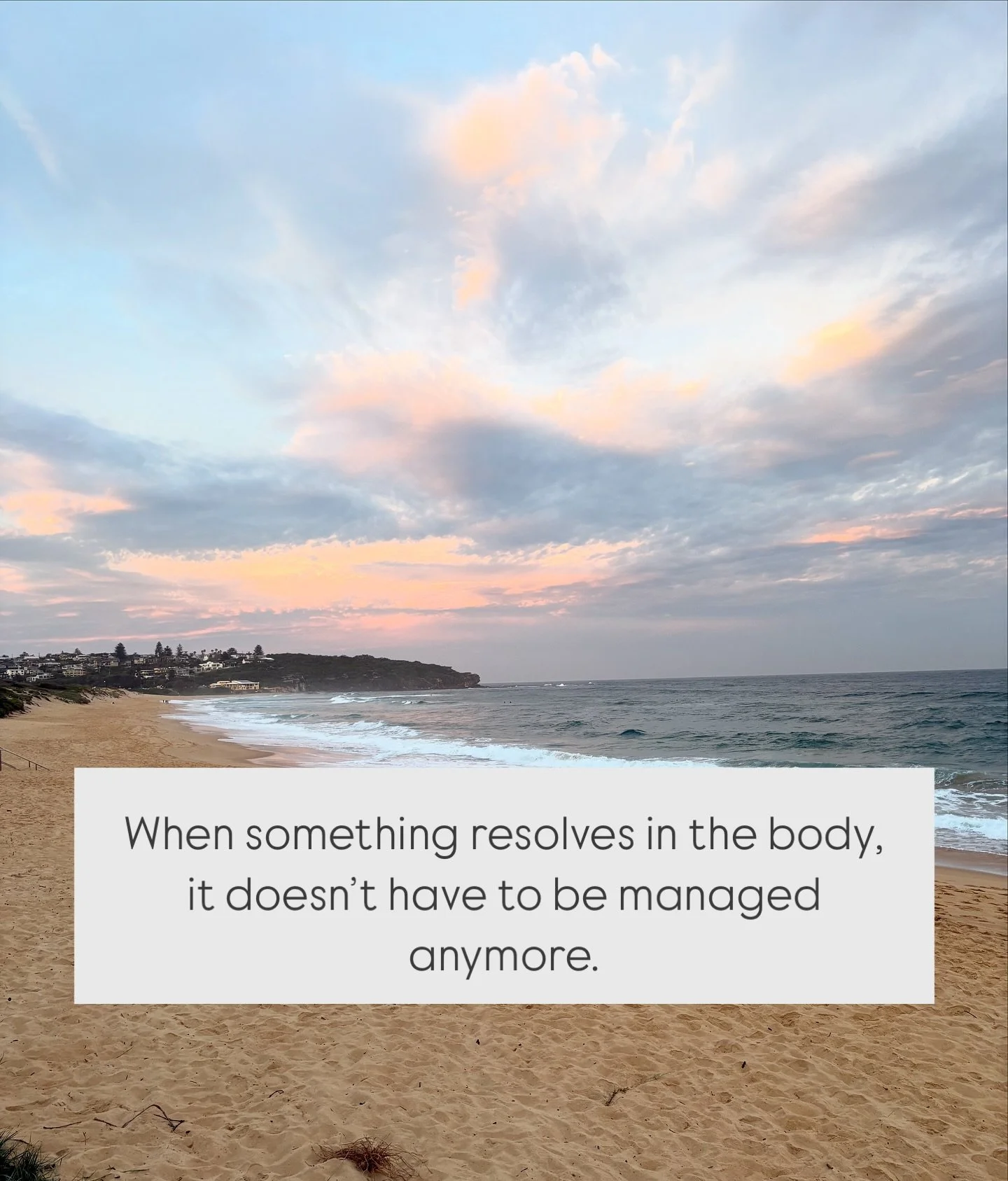 Last week, a long-time client messaged me a few days after our session to share something that touched me deeply.⁣
⁣
She shared that in our most recent session, it felt like something big had genuinely cleared &mdash; that what had been looping and w