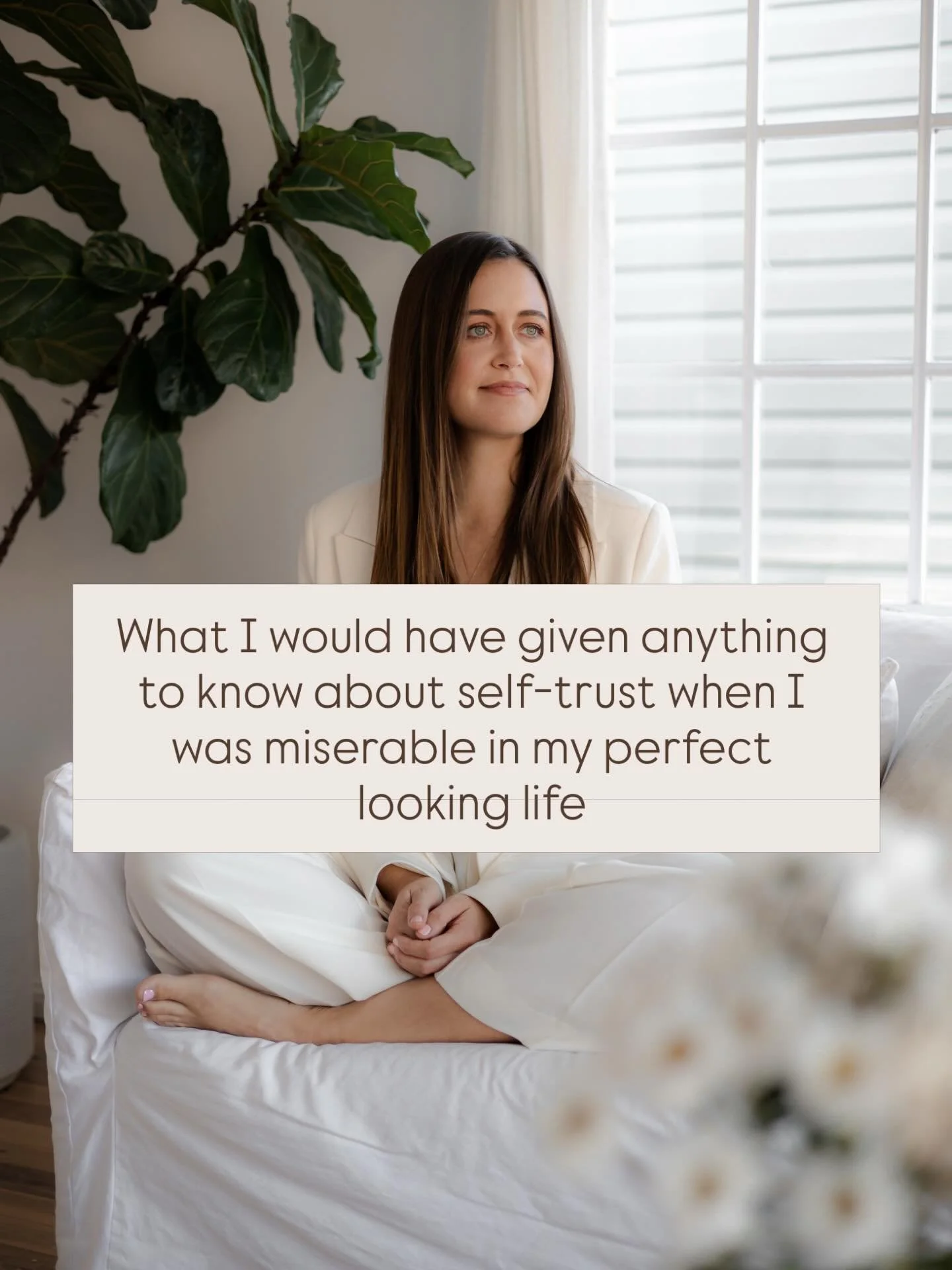 𝗧𝗵𝗲 𝘀𝗶𝗴𝗻𝗮𝗹𝘀 𝗶𝗻 𝗺𝘆 𝗯𝗼𝗱𝘆 𝘄𝗲𝗿𝗲 𝗲𝘅𝘁𝗿𝗲𝗺𝗲𝗹𝘆 𝗰𝗹𝗲𝗮𝗿.⁣
⁣
I just had a really hard time trusting them.⁣
⁣
I wish I&rsquo;d known that if you have to meditate twice a day and go to therapy just to get close to feeling OK in s