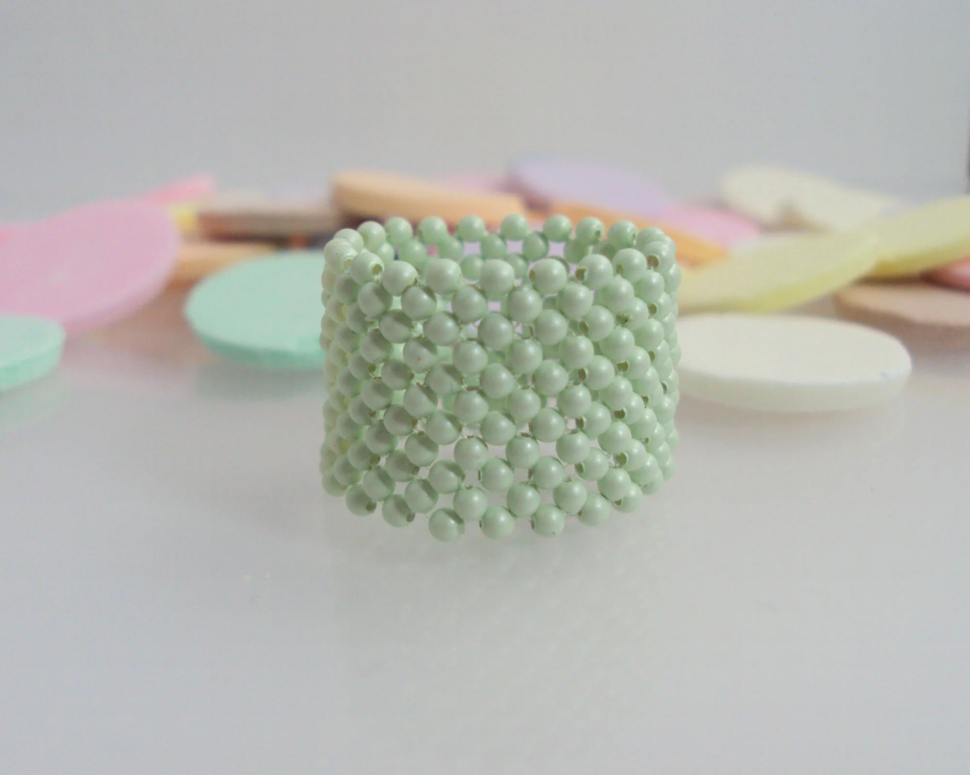 Mint Pearl Ring