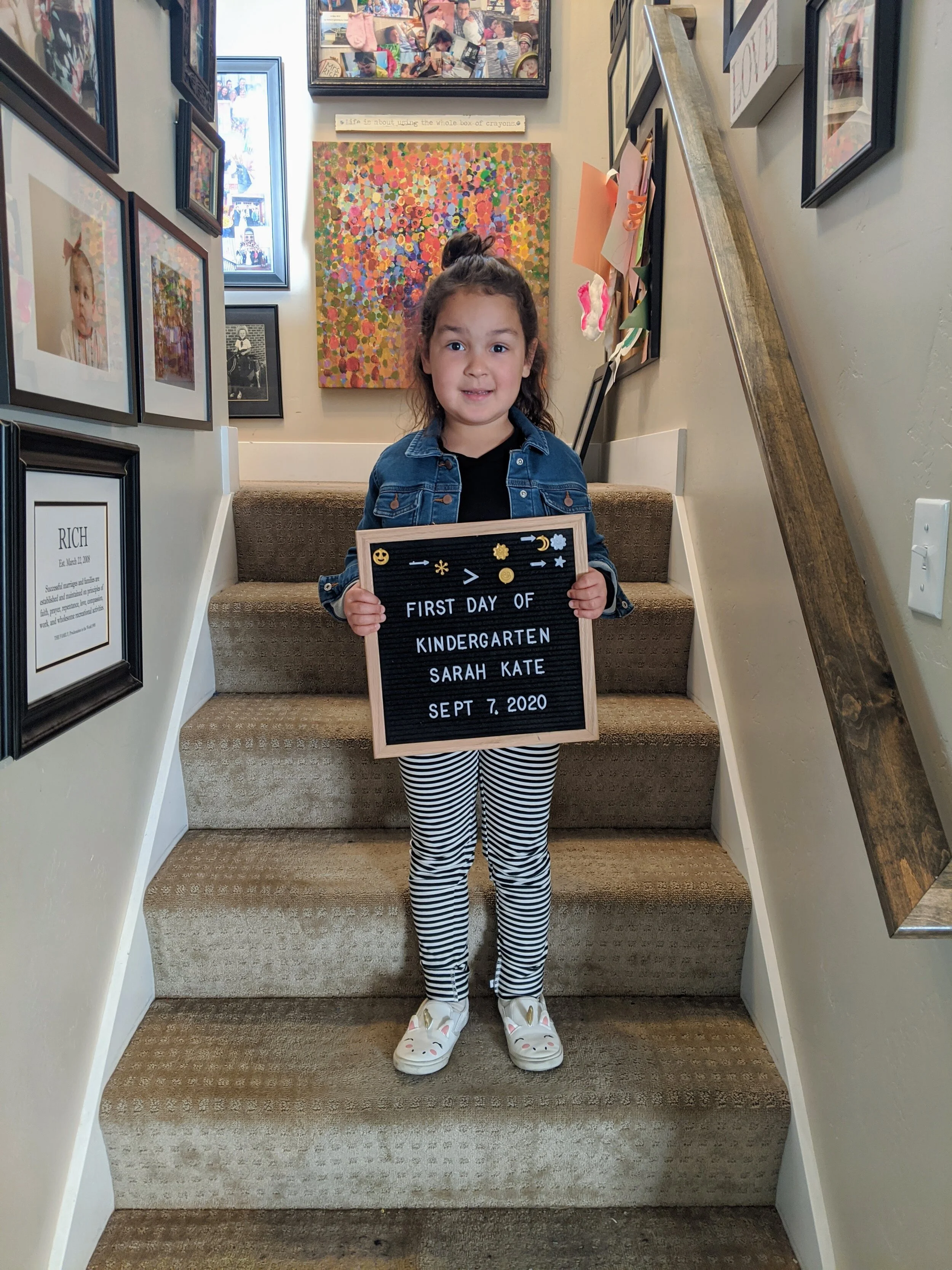 Gratitude Practice 2020 Day 217: SK's First Day of Kindergarten