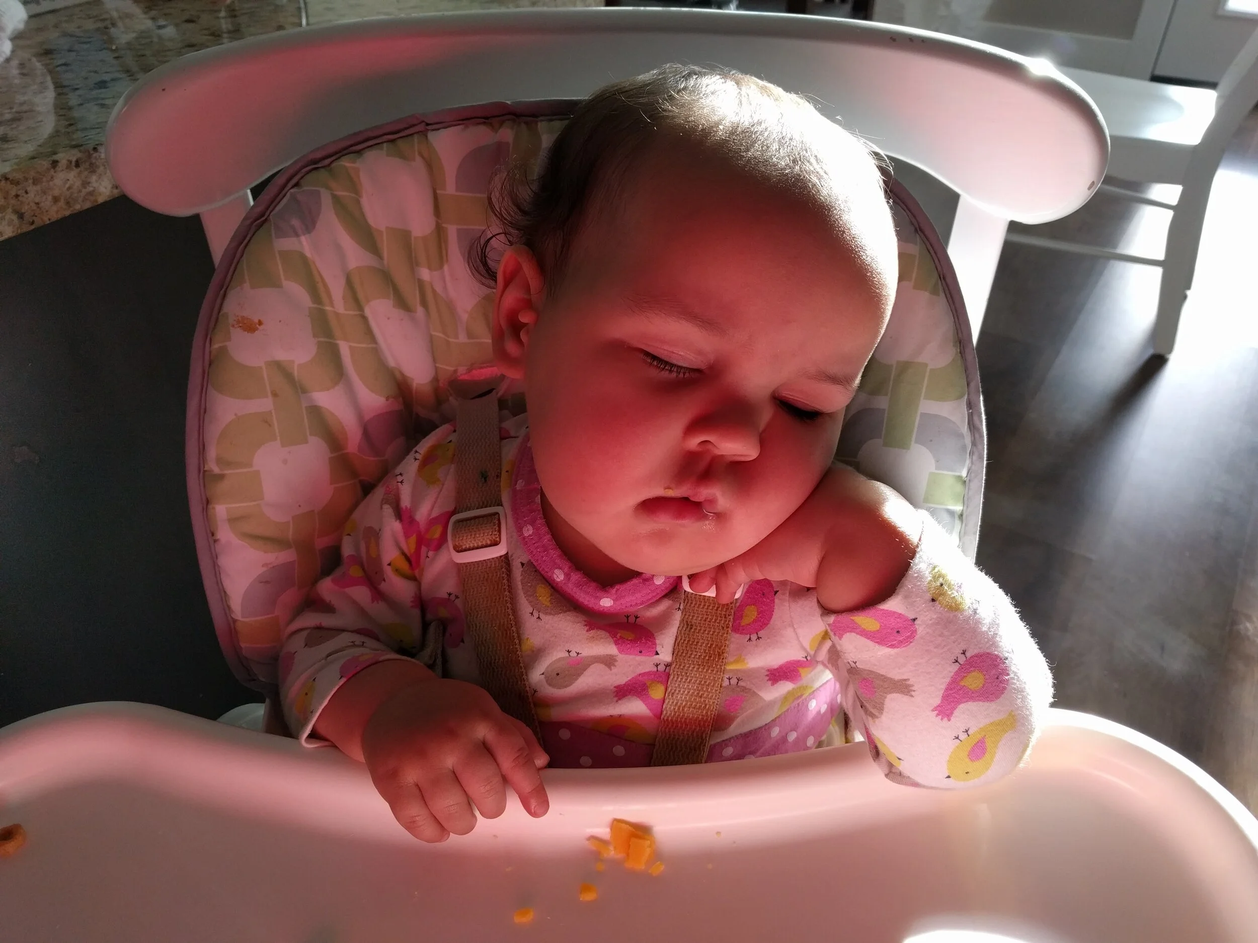 Gratitude Practice 2020 Day 234: Sleeping babies in high chairs