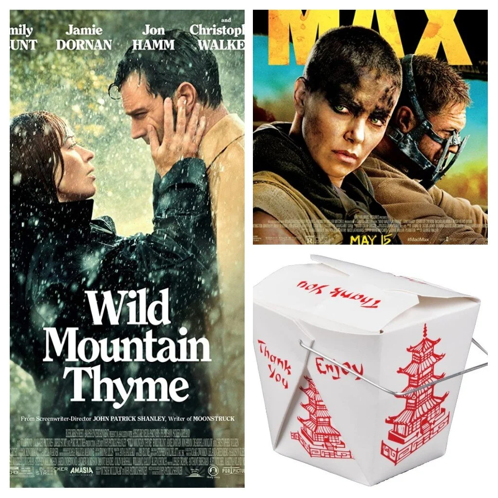 Gratitude Practice 2021 Day 341: Chinese take out and a double feature both enjoyed on our very comfortable couch