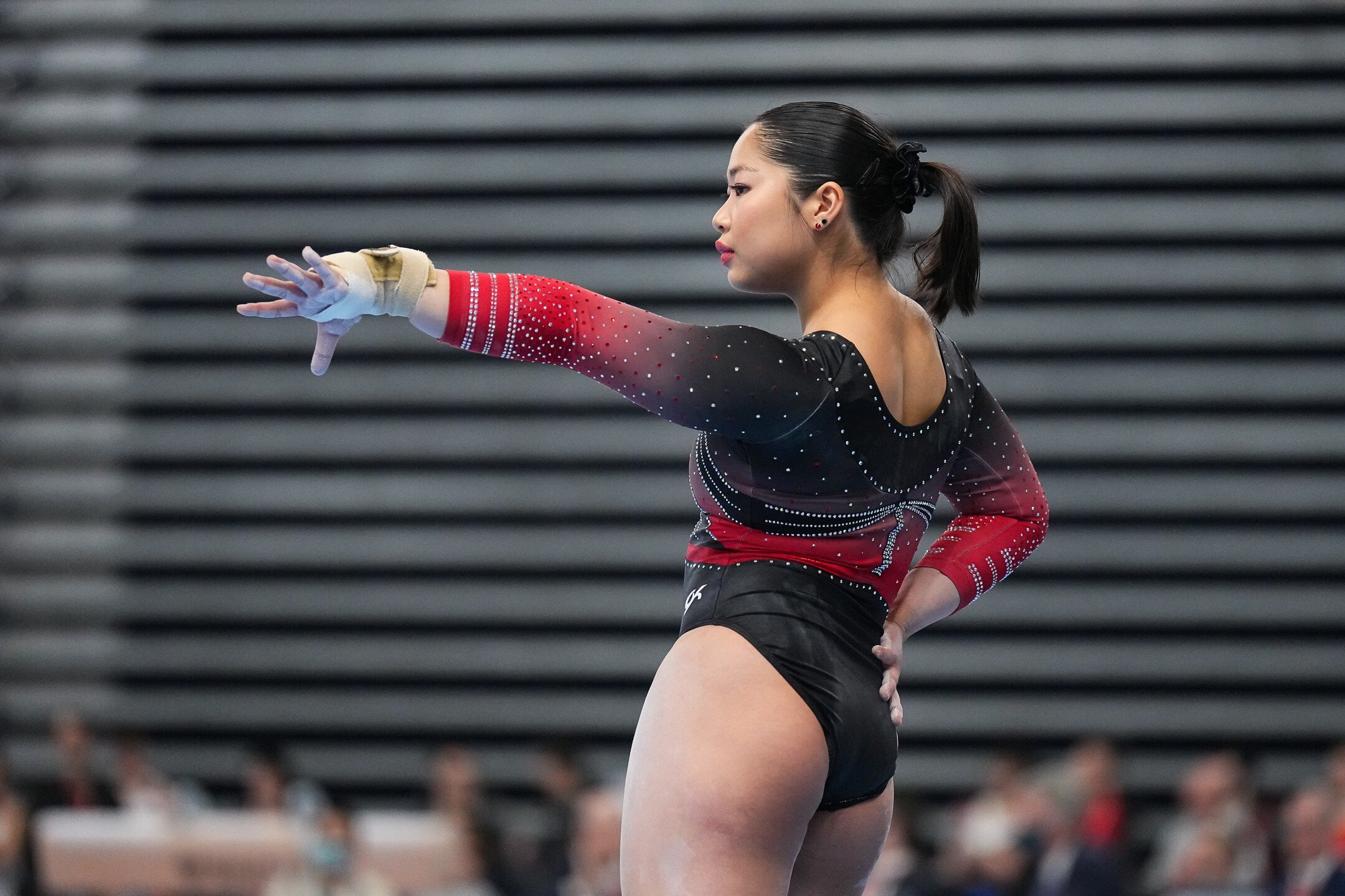 Cassie Lee wins WAG Senior individual all-around champion at Elite Canada 2024 at Langley Events Centre in Langley, Canada on February 20, 2024.