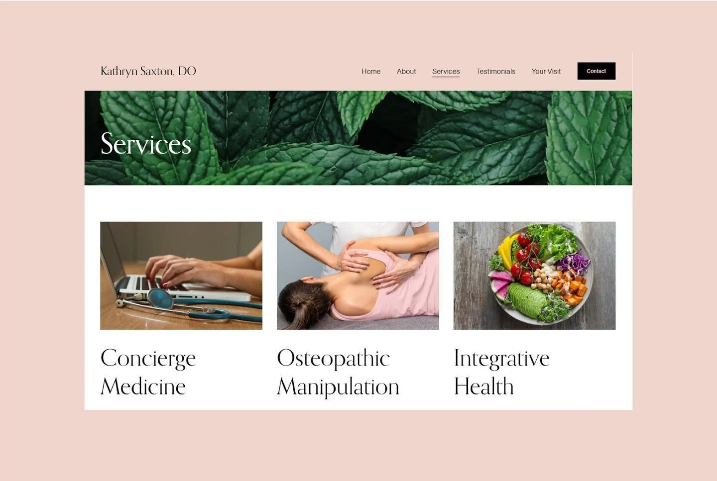 DrSaxton.com
&bull;
Swipe for stills from Kathryn&rsquo;s new, gorgeous site! See the full experience at DrSaxton.com (linked on my website in bio)
&bull;
Kathryn Saxton is a Doctor of Osteopathic Medicine based out of Portola Valley, CA. She is cari